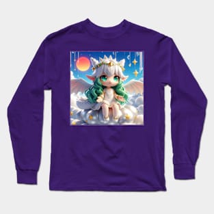 Cute White Dragon Girl Long Sleeve T-Shirt